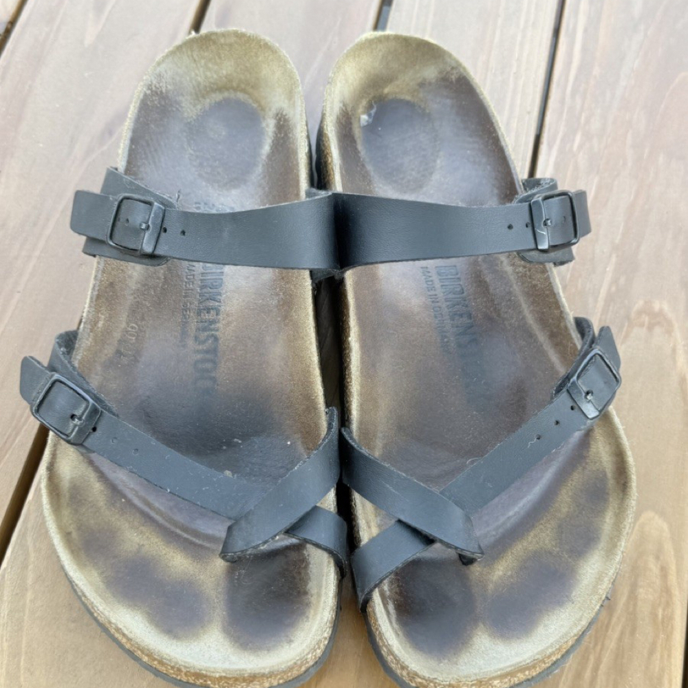 Birkenstock Mayari Leather Black Birks Sandals Size 9 W/7M
